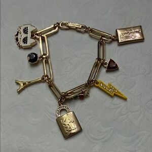 Karl Lagerfeld Gold and Yellow Charm Bracelet
